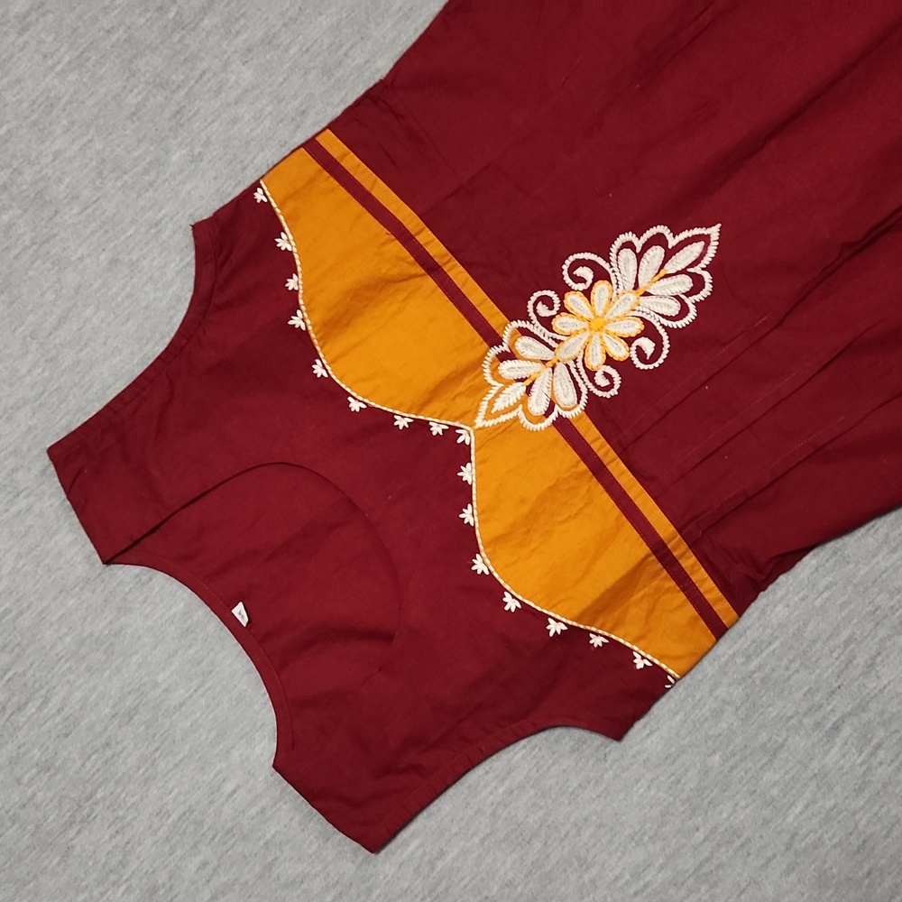Handmade Indian Embroidered Cotton Summer Kurti Kurta Tunic Tank Blouse Top - Picture 3 of 8